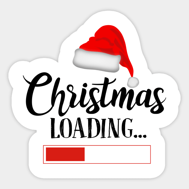 Christmas Loading T-shirt Sticker by kimmygoderteart